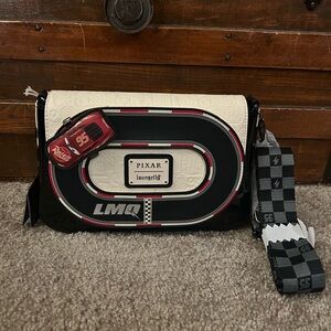 Loungefly Disney Pixar Cars Lightning McQueen Racetrack Crossbody Bag - NWT